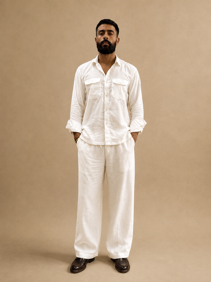 Linen Co-ord Sets - White