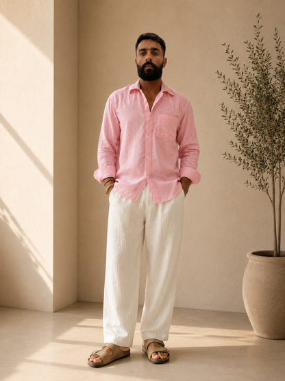Linen Shirt - Pink